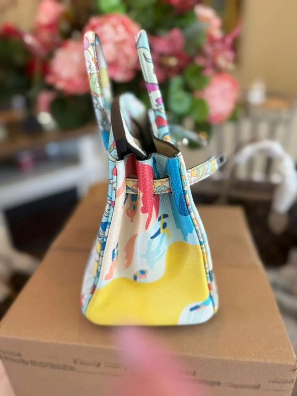 LE Togo handmade birthday 30 cm abstract BK Birkin H PHW graffiti SO pop art